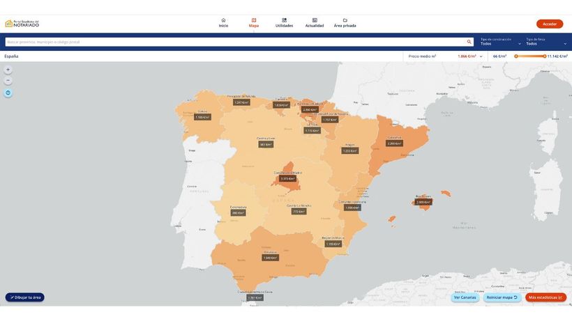 captura de pantalla del portal del notariado