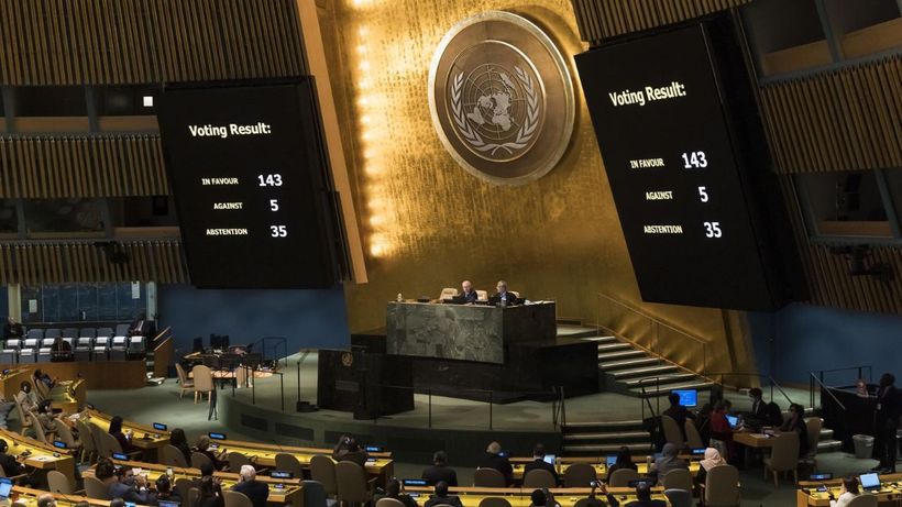 Foto de la asamblea de la ONU