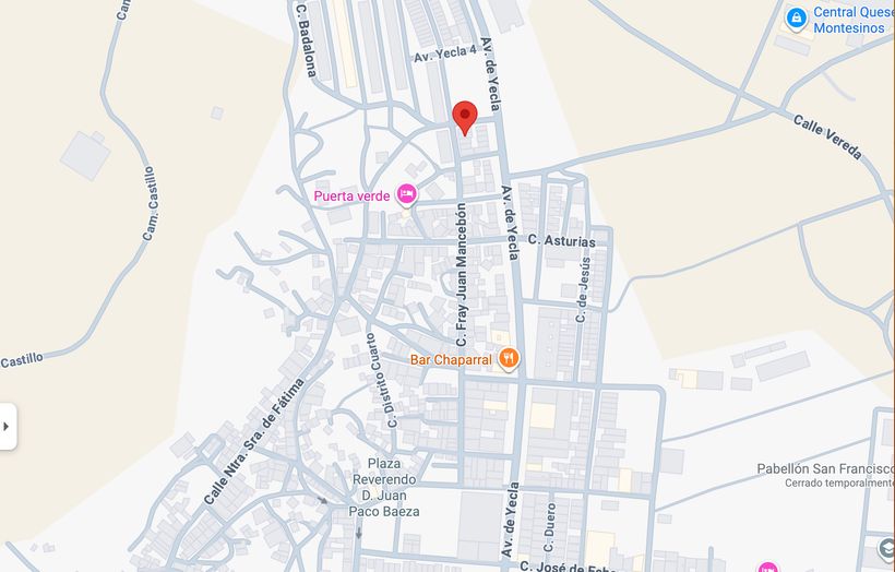 Ubicación de la vivienda en venta en Jumilla (Murcia)