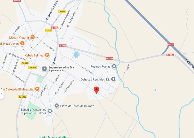 Ubicación de la vivienda en venta en  Belmez (Córdoba) 