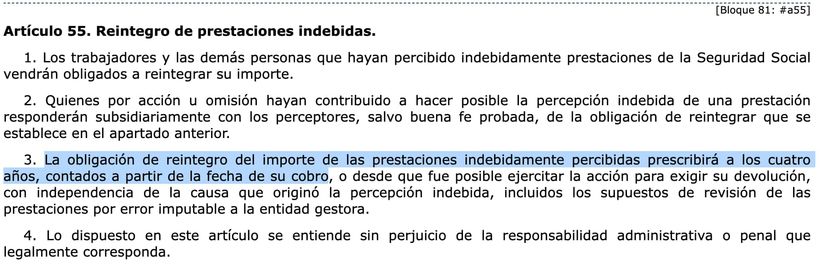 Artículo 55.3 de la Ley General de la Seguridad Social