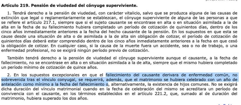 Artículo 219.2 de la Ley General de la Seguridad Social