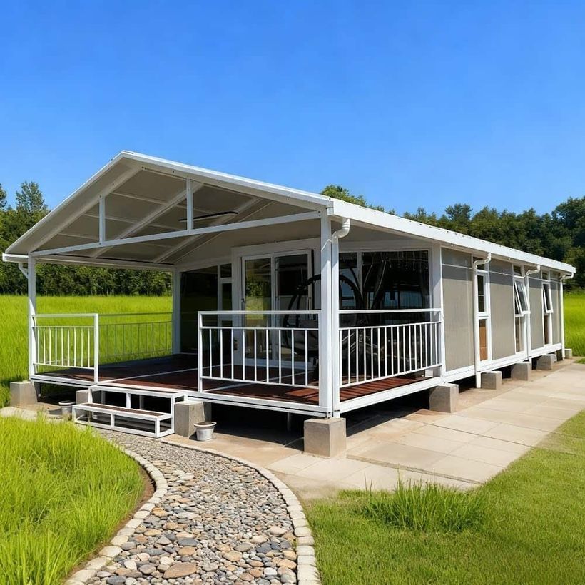 Exterior de la casa prefabricada