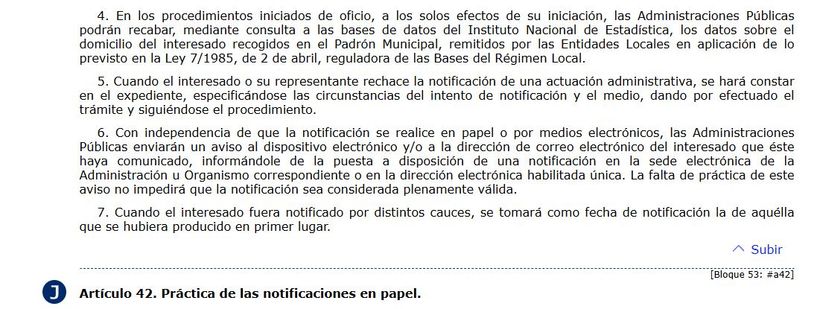 captura del articulo 41.7 en el boe