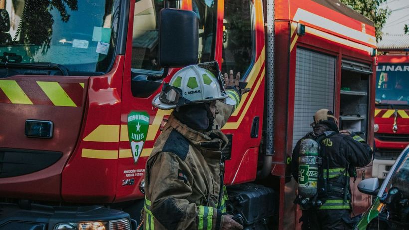 Bomberos en acción
