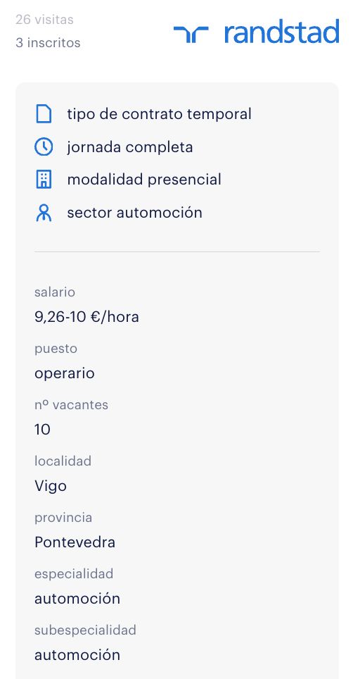 Oferta empleo ranstad