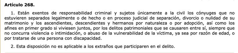 artículo 268 del Código Penal