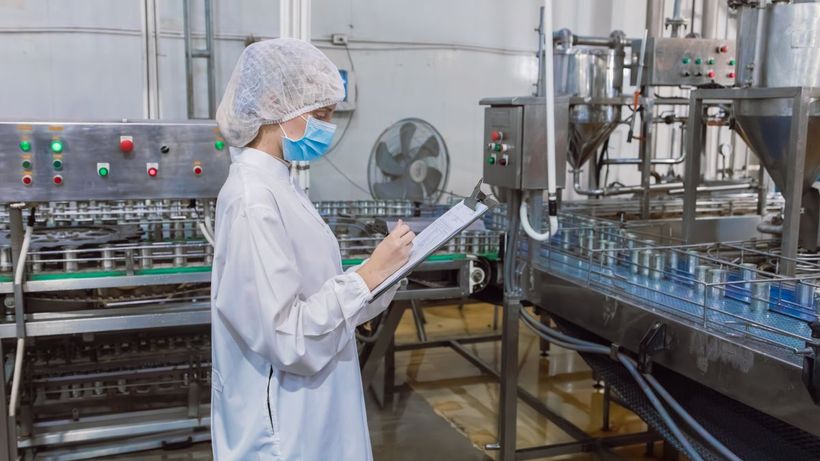 Una mujer en una fábrica de conservas