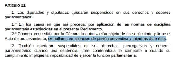 Artículo 6 del Reglamento del Congreso de los Diputados