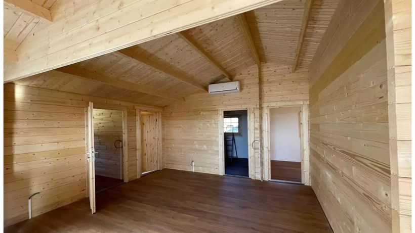 Salón de la casa prefabricada