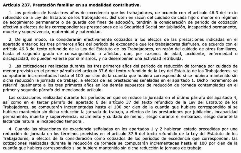 Artículo 237 de la LGSS