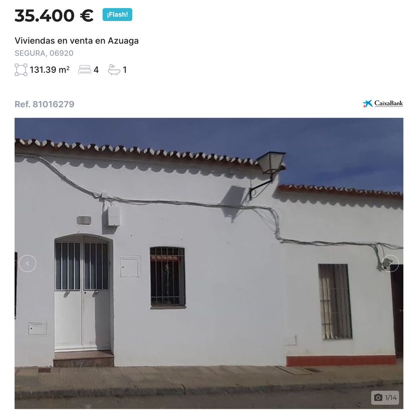 Anuncio de la casa en venta de CaixaBank