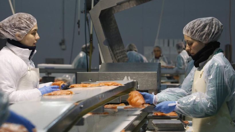 Operarias fábrica alimentación