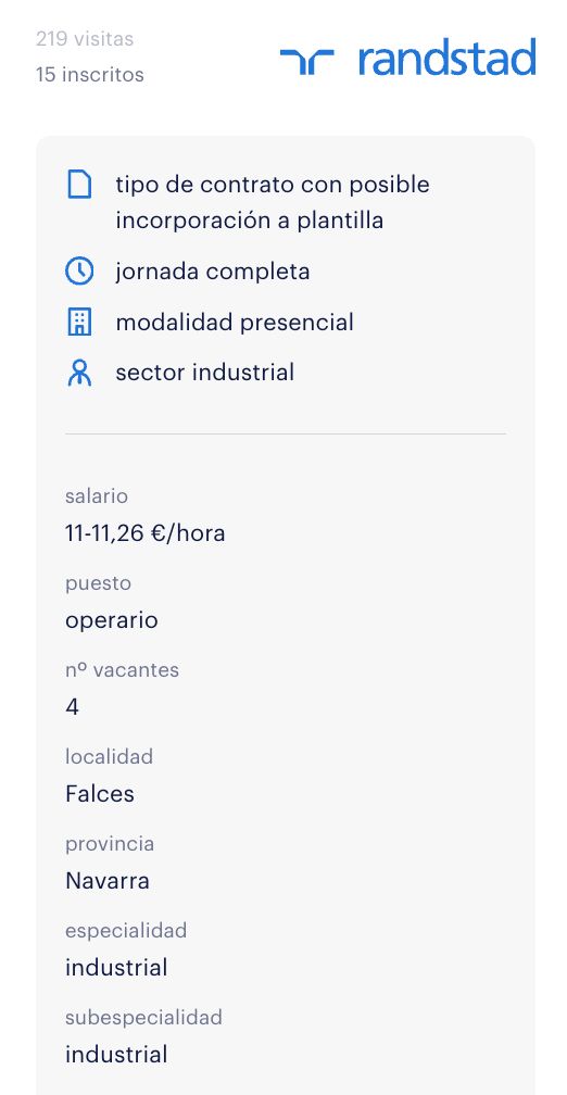 Oferta Navarra Randstad