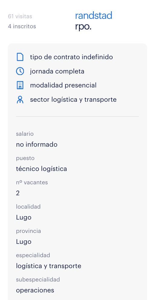 Oferta empleo randstad