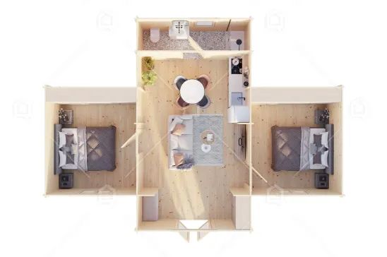 Planta de la casa prefabricada | Maestro Casas