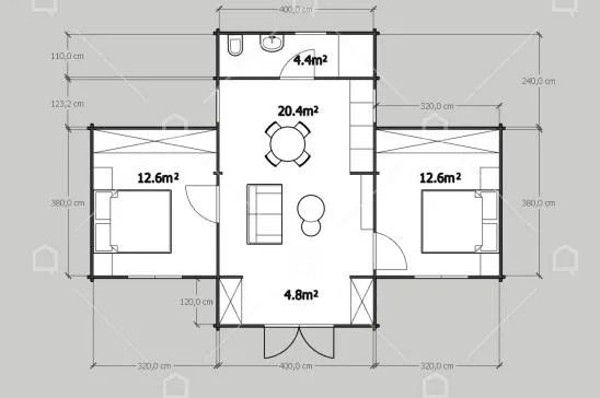 Plano de la casa prefabricada