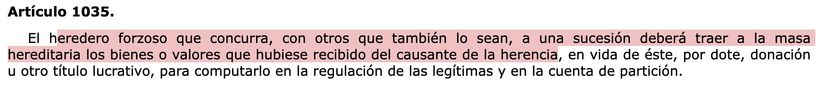 Artículo 1035 del Código Civil