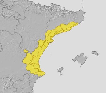 mapa de avisos en tarragona y castellon