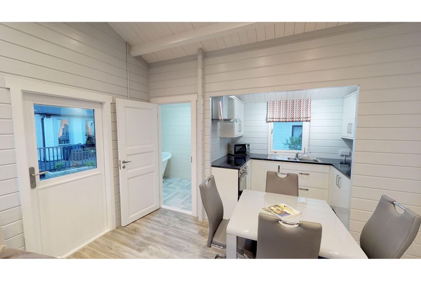 Interior de la casa prefabricada