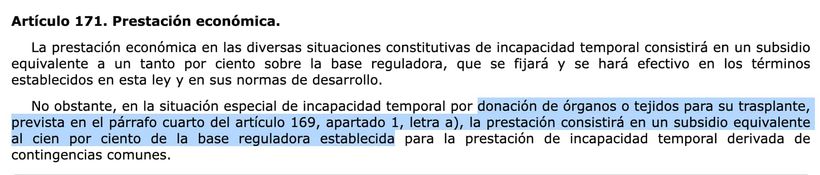 Artículo 171 de la Ley General de la Seguridad Social