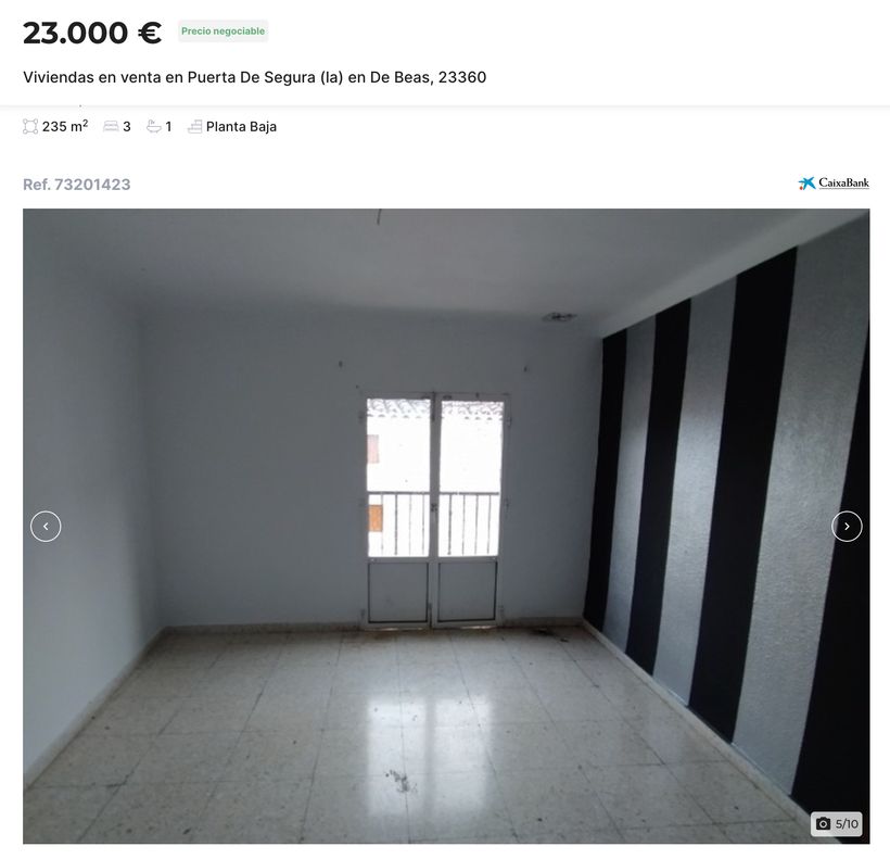 Anuncio de la vivienda en venta de CaixaBank