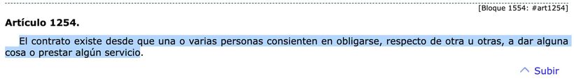 Artículo 1254 del Código Civil
