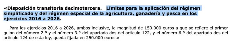 Disposición transitoria decimotercera decreto 16/2025