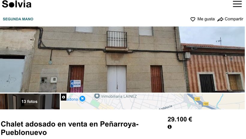 Anuncio de la casa en venta de Solvia 