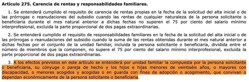 Artículo 275.3 de la Ley General de la Seguridad Social