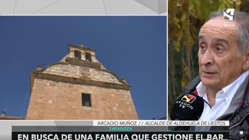 El alcalde, durante la entrevista con 'Aragón Noticias'.