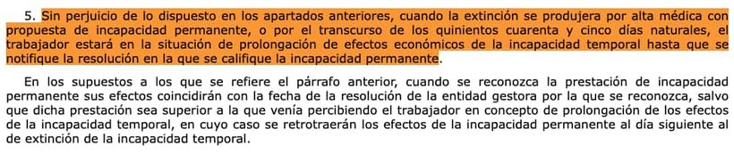 Artículo 174.5 de la Ley General de la Seguridad Social
