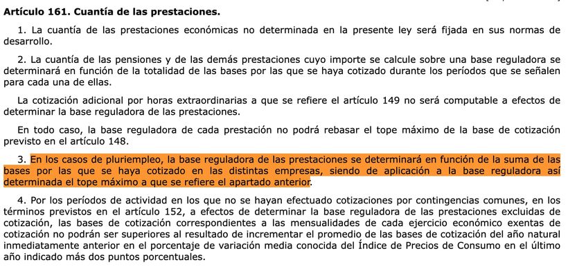 Artículo 163.3 de la Ley General de la Seguridad Social