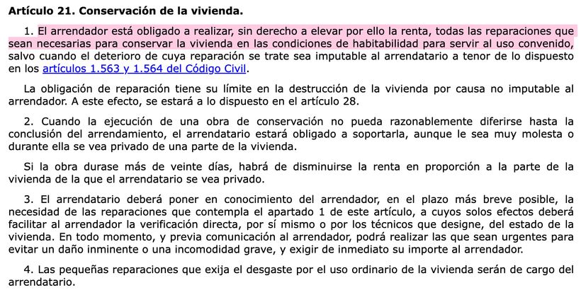 Artículo 21 de la Ley de Arrendamientos Urbanos | BOE