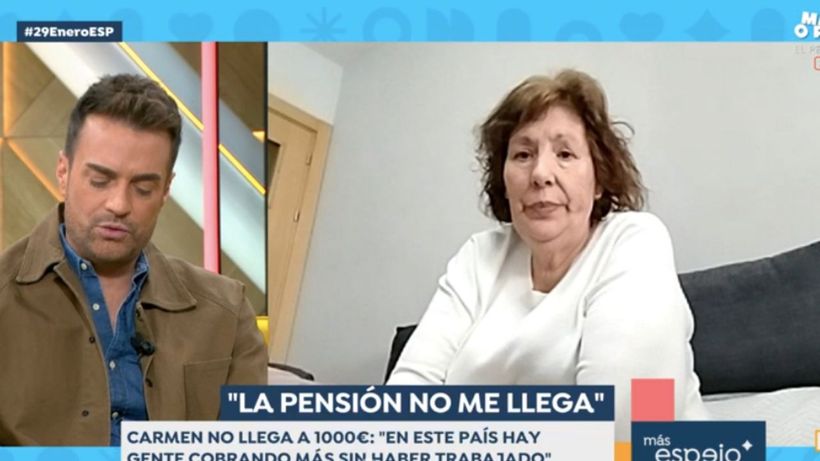 Carmen, durante la entrevista con 'Espejo Público.