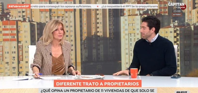 Javier, durante la entrevista con Susanna Griso. 'Espejo Público'.
