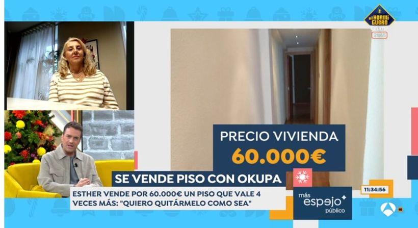 La mujer siendo entrevistada. 'Espejo Público'.