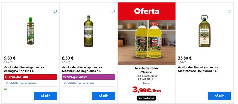 ofertas de carrefour en aceite de oliva