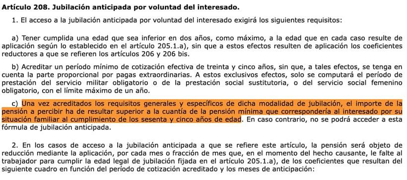 Artículos 208.c de la Ley General de la Seguridad Social