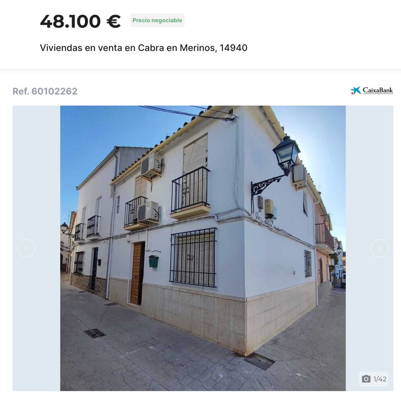 Anuncio de la casa en venta de CaixaBank