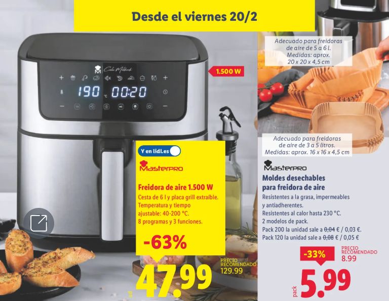 freidora de aire lidl