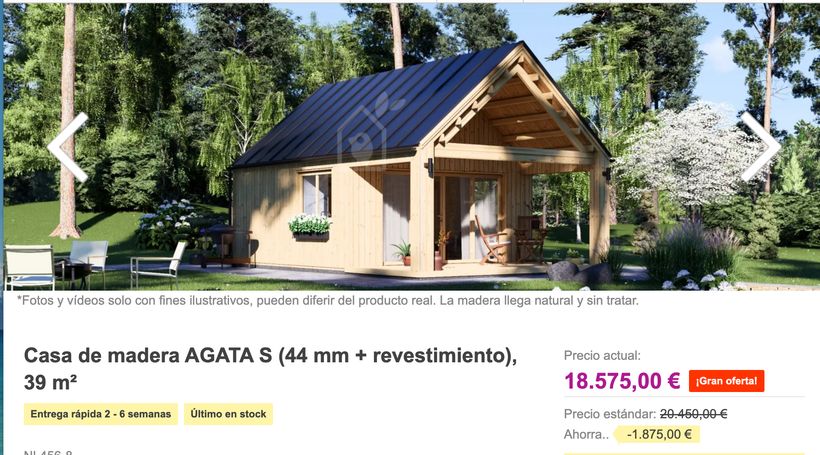 Anuncio de la casa prefabricada