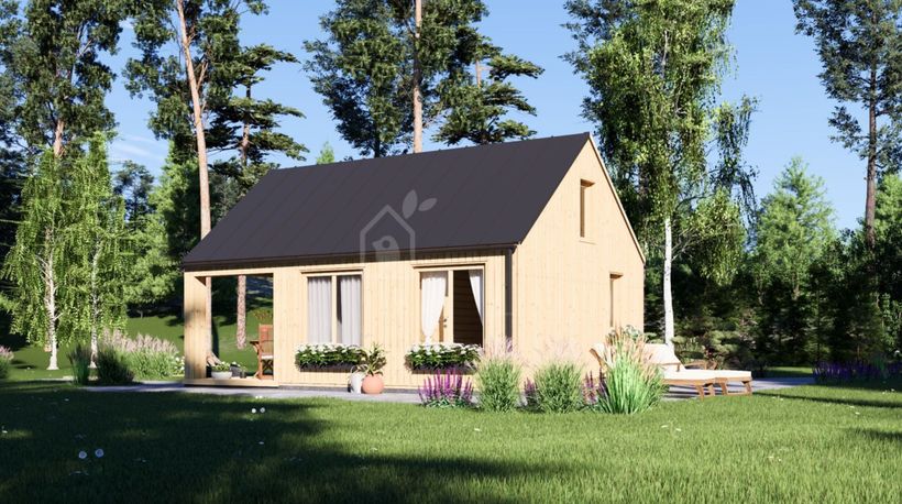 Exterior de la casa prefabricada