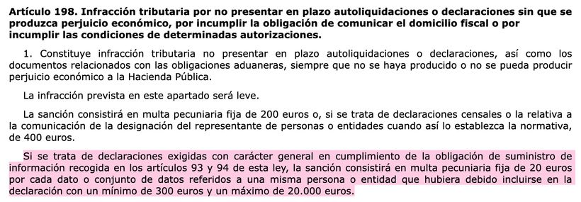Artículo 198 de la Ley General Tributaria | BOE 