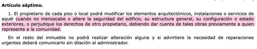 Artículo 7.1 LPH | BOE