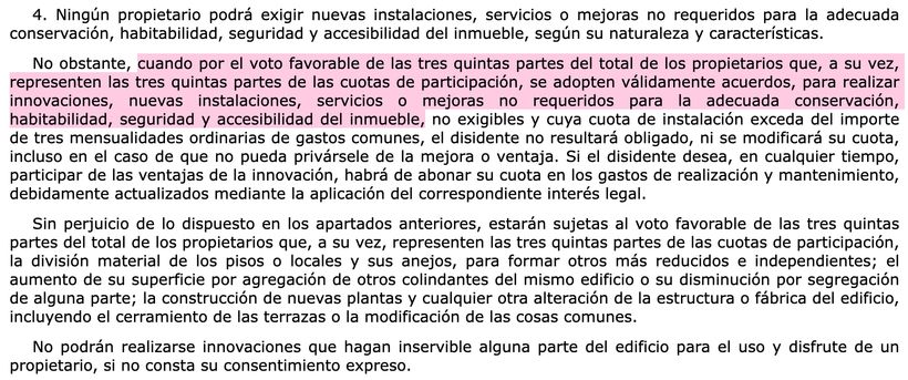 Artículo 17.4 LPH | BOE