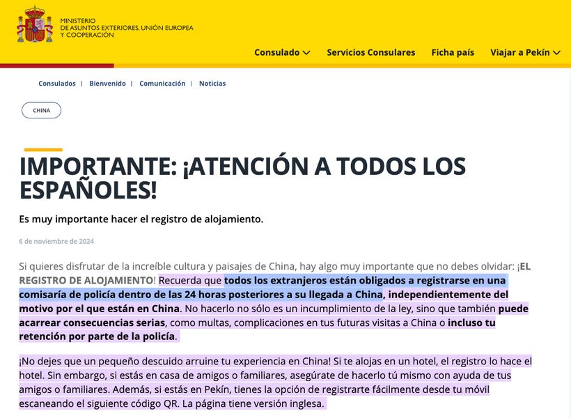 Información del Ministerio de Asuntos Exteriores.