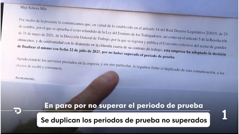 Carta de despido de Laura- 'Telediario' (RTVE)