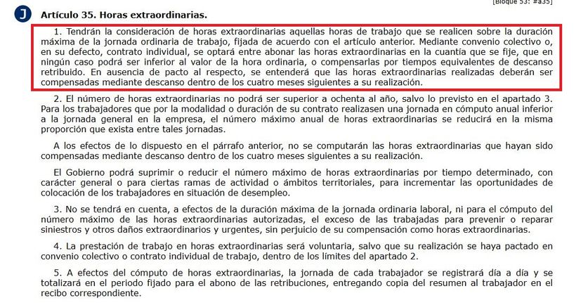 captura del articulo 35 del estatuto de los trabajadores