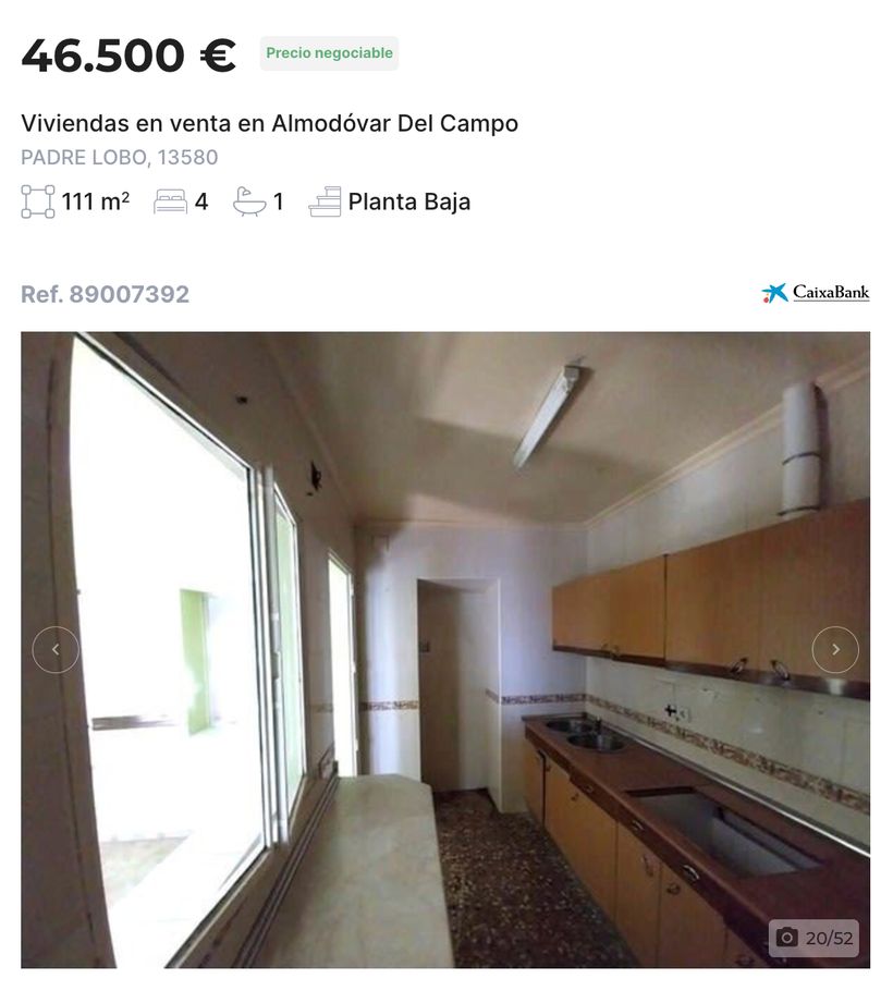 Anuncio de la casa en venta de CaixaBank